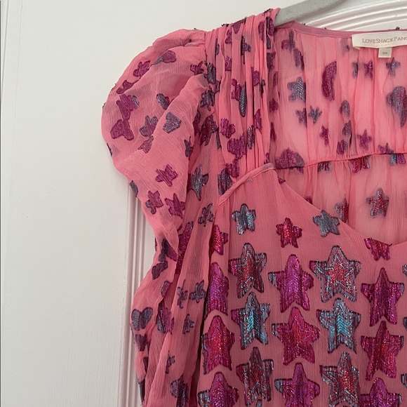 LoveShackFancy Pink and Purple Star Dress - Picture 4 of 9